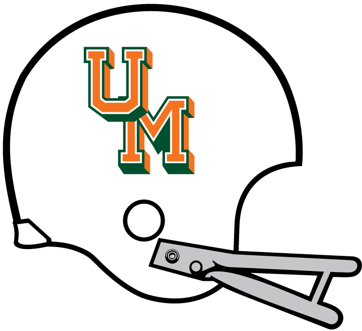 Miami Hurricanes 1970 Helmet Logo iron on transfers for clothing